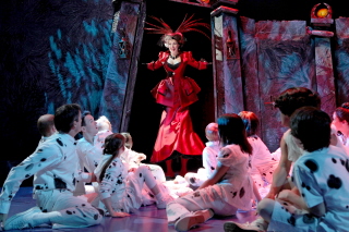 Rachel York with the Company of "The 101 Dalmatians Musical"